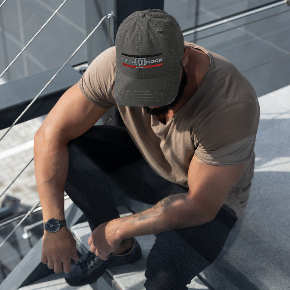 @hat Distressed Dad Hat