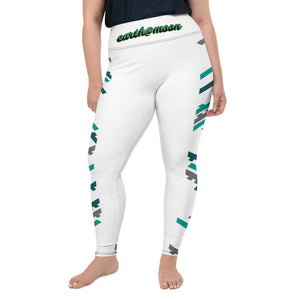 Leaf All-Over Print Plus Size Leggings
