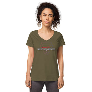 2xTriangle Women’s fitted v-neck t-shirt