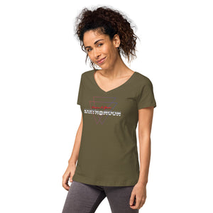 2xTriangle Women’s fitted v-neck t-shirt