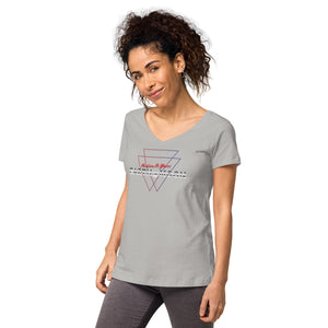 2xTriangle Women’s fitted v-neck t-shirt
