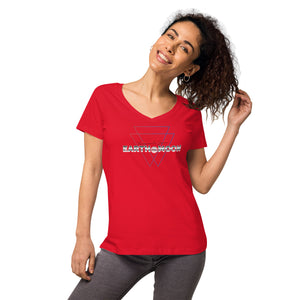 2xTriangle Women’s fitted v-neck t-shirt
