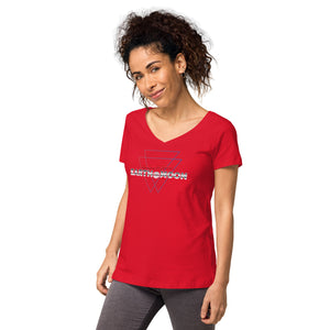 2xTriangle Women’s fitted v-neck t-shirt