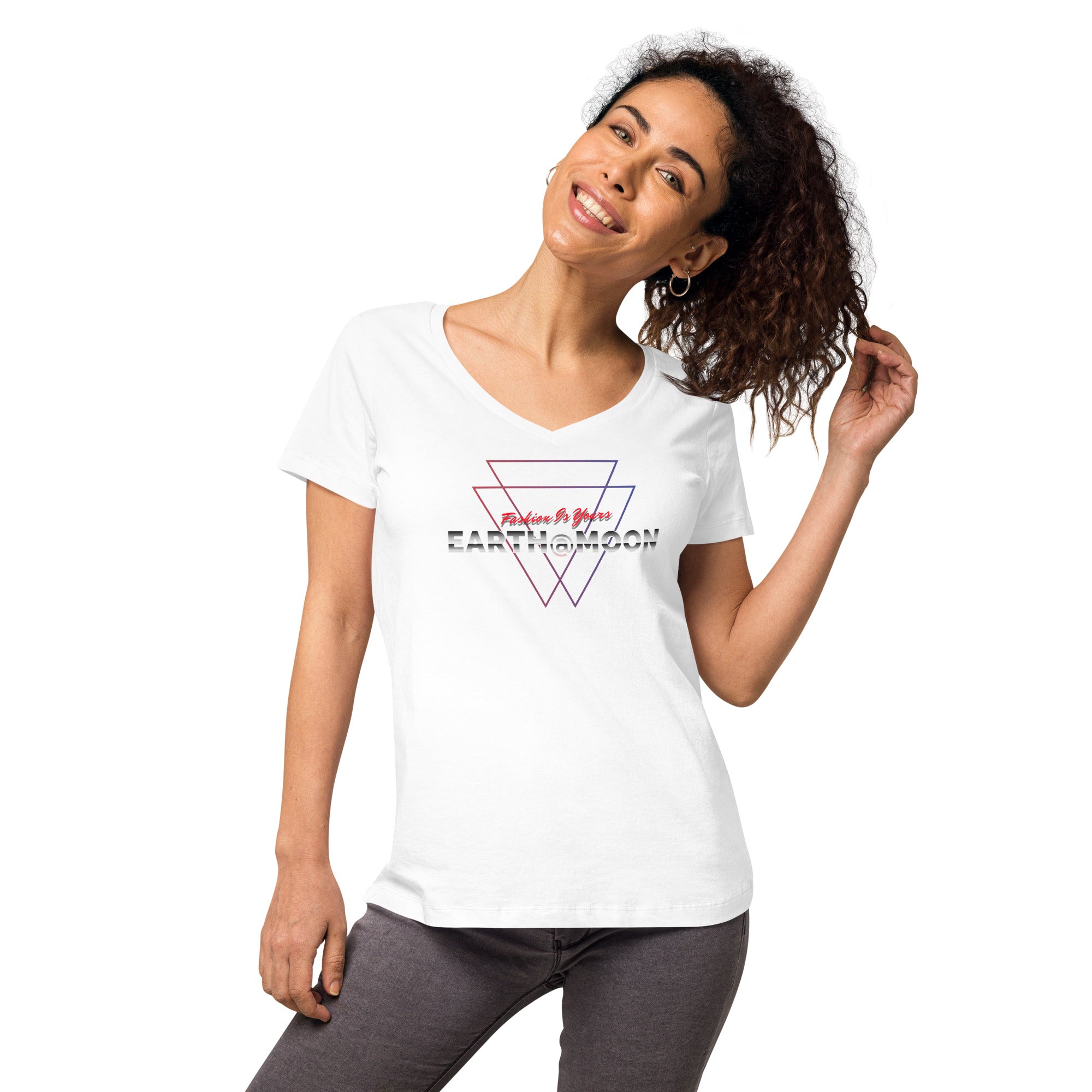 2xTriangle Women’s fitted v-neck t-shirt