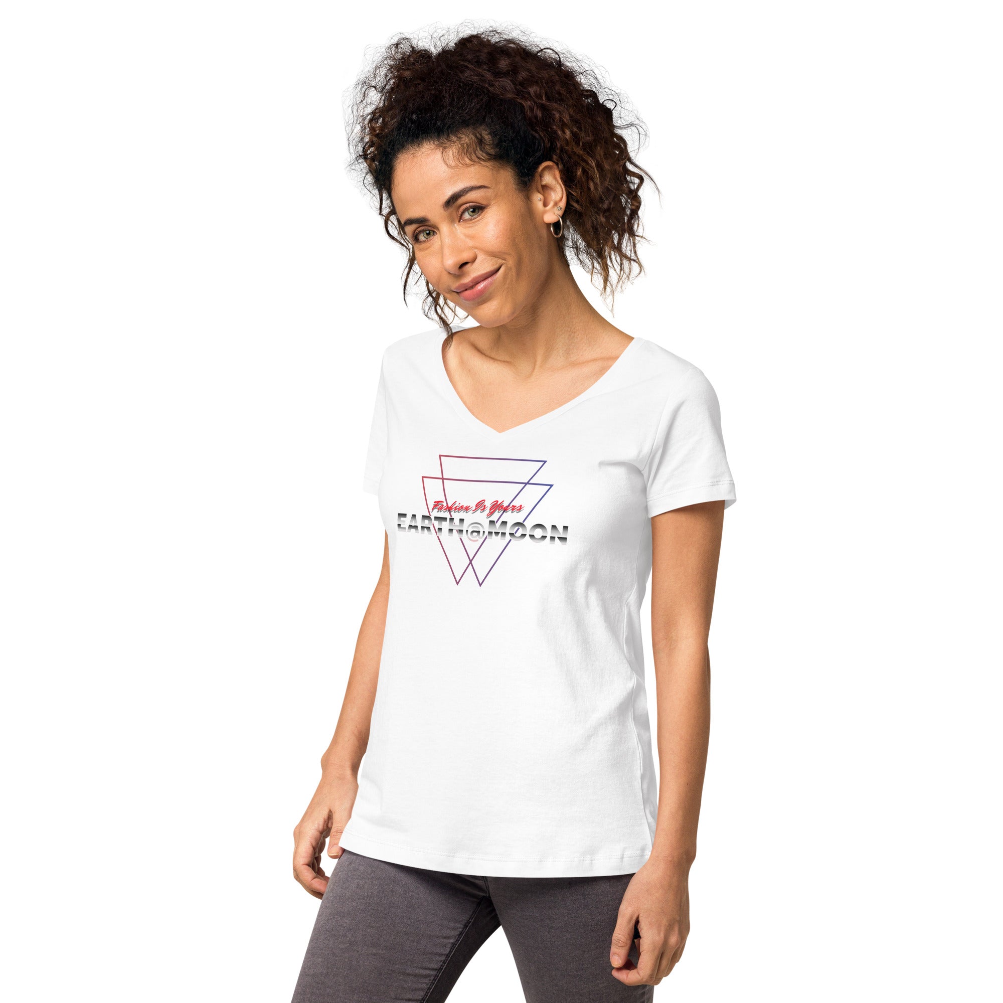 2xTriangle Women’s fitted v-neck t-shirt